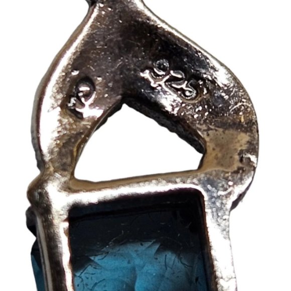 Vintage Sterling Silver Gemstone Earrings 925 - Picture 4 of 5